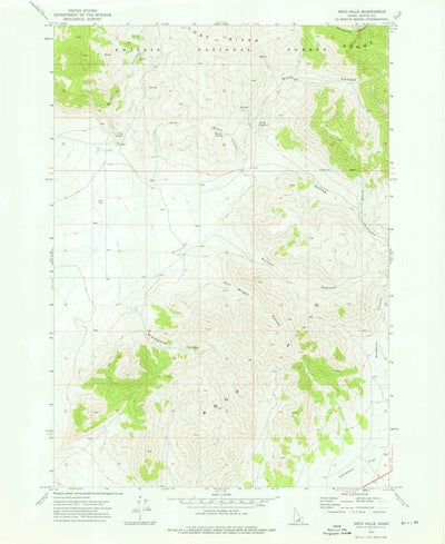 United States Geological Survey Arco Hills, ID (1972, 24000-Scale) digital map