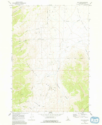 United States Geological Survey Arco Pass, ID (1969, 24000-Scale) digital map