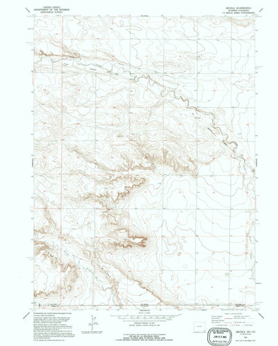 United States Geological Survey Arcola, WY-CO (1991, 24000-Scale) digital map
