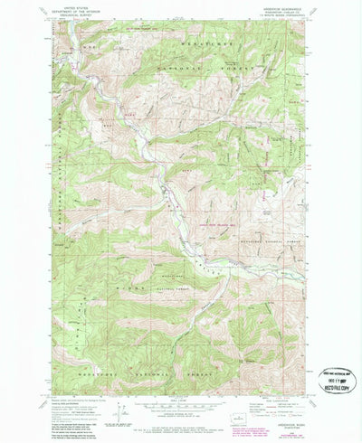 United States Geological Survey Ardenvoir, WA (1968, 24000-Scale) digital map