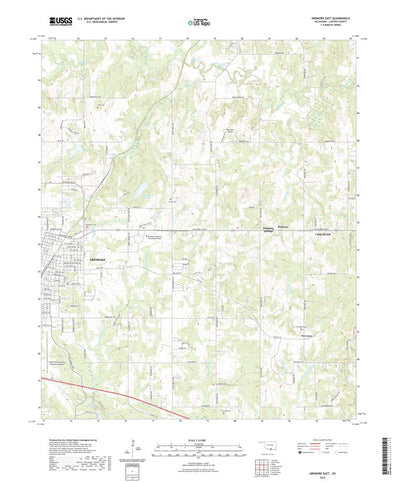 United States Geological Survey Ardmore East, OK (2022, 24000-Scale) digital map
