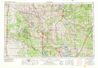 United States Geological Survey Ardmore, OK-TX (1957, 250000-Scale) digital map