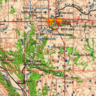 United States Geological Survey Ardmore, OK-TX (1963, 250000-Scale) digital map