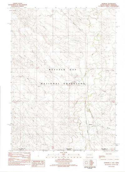 United States Geological Survey Ardmore, SD-NE (1982, 25000-Scale) digital map