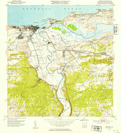 United States Geological Survey Arecibo, PR (1953, 30000-Scale) digital map