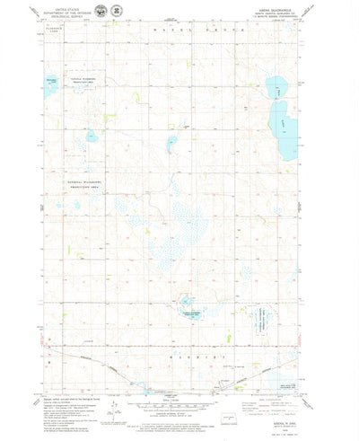 United States Geological Survey Arena, ND (1979, 24000-Scale) digital map