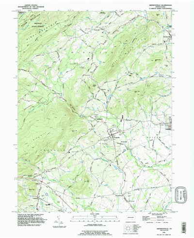 United States Geological Survey Arendtsville, PA (1990, 24000-Scale) digital map