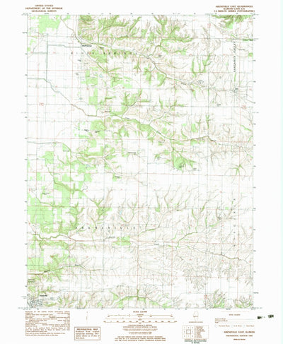 United States Geological Survey Arenzville East, IL (1983, 24000-Scale) digital map