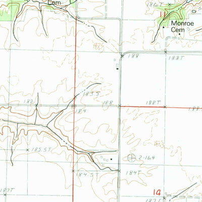 United States Geological Survey Arenzville East, IL (1983, 24000-Scale) digital map