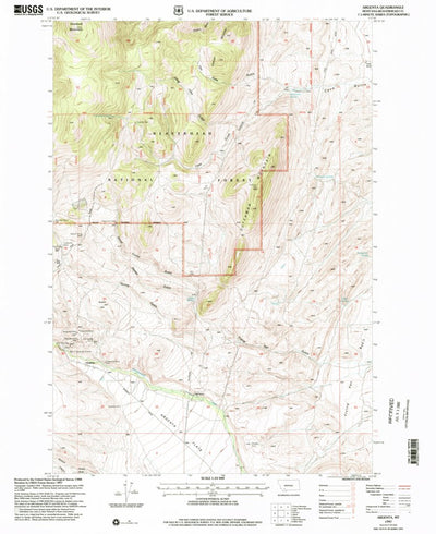United States Geological Survey Argenta, MT (1997, 24000-Scale) digital map