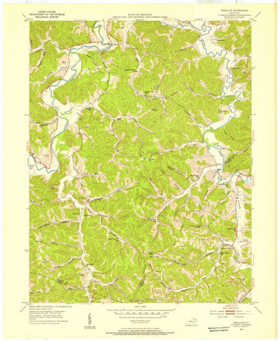 United States Geological Survey Argillite, KY (1953, 24000-Scale) digital map
