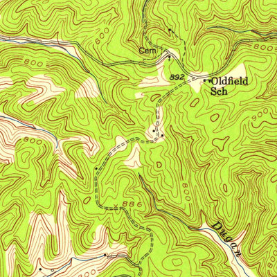 United States Geological Survey Argillite, KY (1953, 24000-Scale) digital map