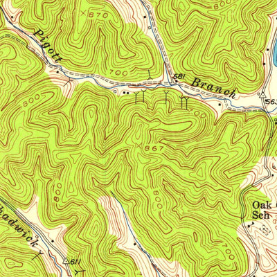 United States Geological Survey Argillite, KY (1953, 24000-Scale) digital map