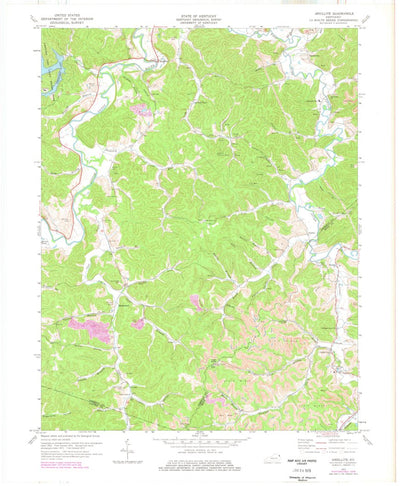 United States Geological Survey Argillite, KY (1972, 24000-Scale) digital map