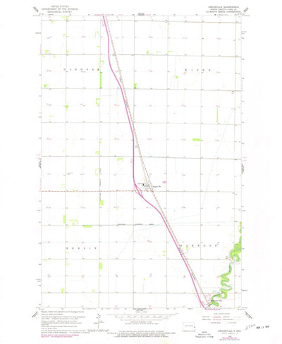 United States Geological Survey Argusville, ND (1963, 24000-Scale) digital map