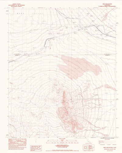 United States Geological Survey Arica Mountains, CA (1983, 24000-Scale) digital map