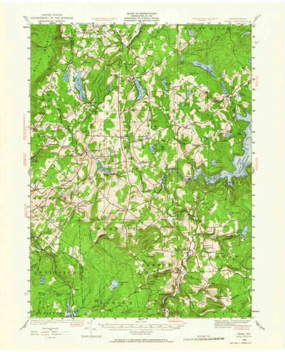 United States Geological Survey Ariel, PA (1928, 62500-Scale) digital map
