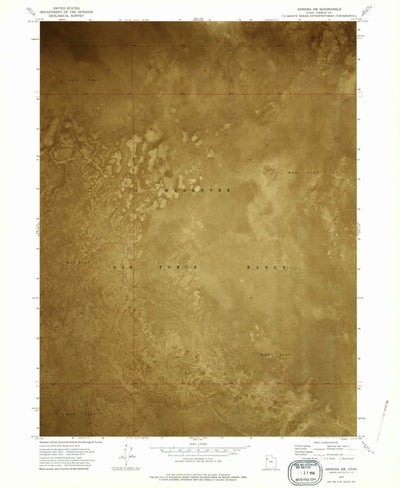 United States Geological Survey Arinosa SW, UT (1973, 24000-Scale) digital map