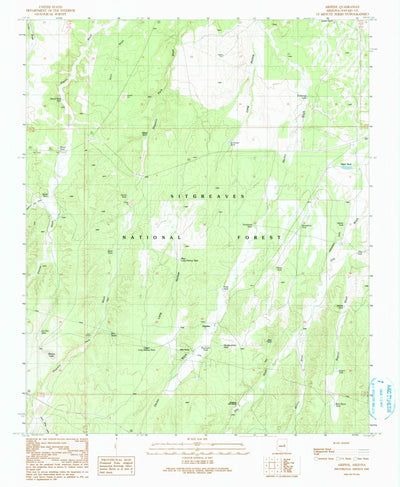United States Geological Survey Aripine, AZ (1990, 24000-Scale) digital map