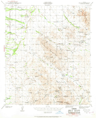 United States Geological Survey Arivaca, AZ (1941, 62500-Scale) digital map