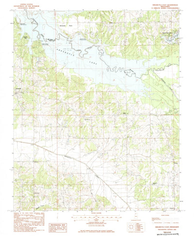 United States Geological Survey Arkabutla East, MS (1983, 24000-Scale) digital map
