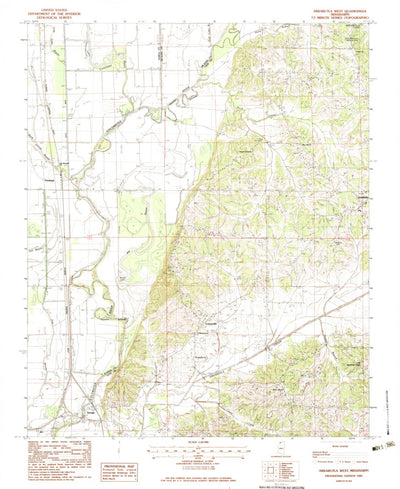 United States Geological Survey Arkabutla West, MS (1983, 24000-Scale) digital map