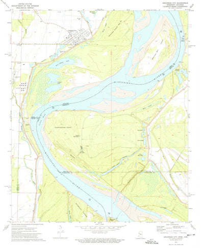 United States Geological Survey Arkansas City, AR-MS (1972, 24000-Scale) digital map