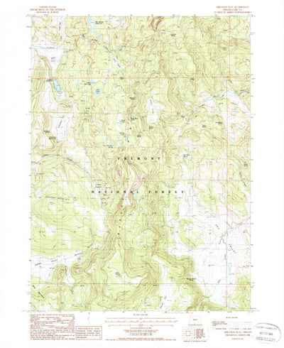 United States Geological Survey Arkansas Flat, OR (1988, 24000-Scale) digital map
