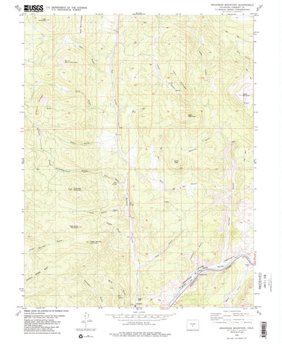 United States Geological Survey Arkansas Mountain, CO (1980, 24000-Scale) digital map