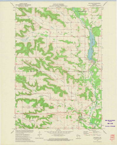 United States Geological Survey Arkansaw, WI (1972, 24000-Scale) digital map
