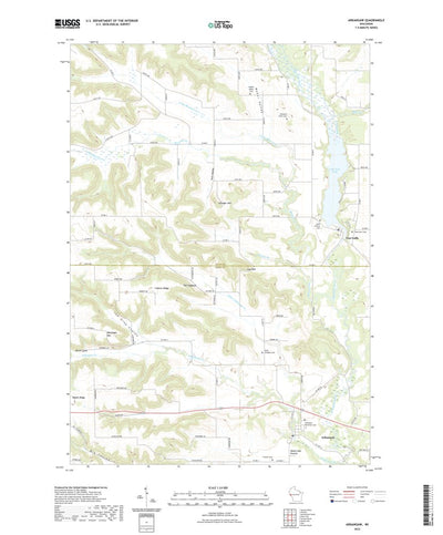 United States Geological Survey Arkansaw, WI (2022, 24000-Scale) digital map