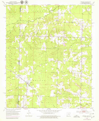 United States Geological Survey Arkinda, AR-OK (1951, 24000-Scale) digital map