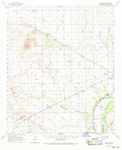 United States Geological Survey Arlington, AZ (1962, 62500-Scale) digital map