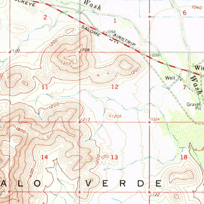 United States Geological Survey Arlington, AZ (1962, 62500-Scale) digital map
