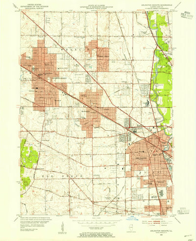 United States Geological Survey Arlington Heights, IL (1953, 24000-Scale) digital map