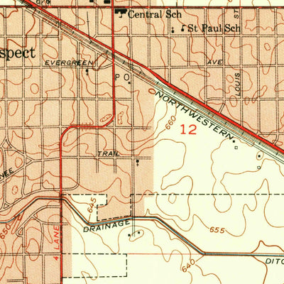 United States Geological Survey Arlington Heights, IL (1953, 24000-Scale) digital map