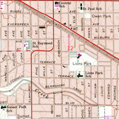 United States Geological Survey Arlington Heights, IL (1963, 24000-Scale) digital map