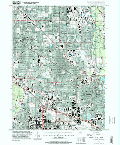 United States Geological Survey Arlington Heights, IL (1995, 24000-Scale) digital map