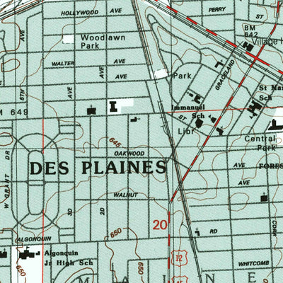 United States Geological Survey Arlington Heights, IL (1995, 24000-Scale) digital map