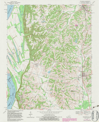 United States Geological Survey Arlington, KY-MO (1970, 24000-Scale) digital map