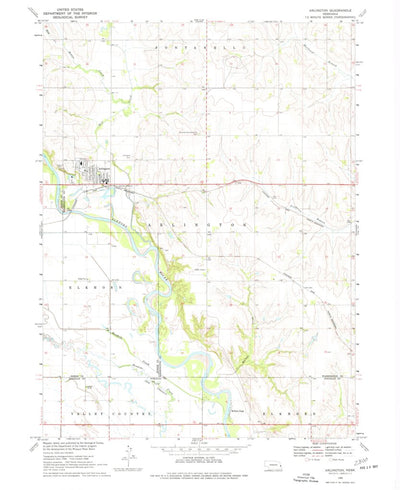 United States Geological Survey Arlington, NE (1968, 24000-Scale) digital map