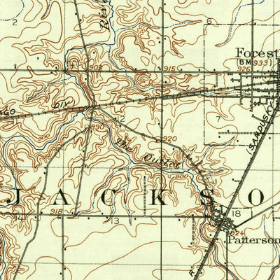 United States Geological Survey Arlington, OH (1907, 62500-Scale) digital map