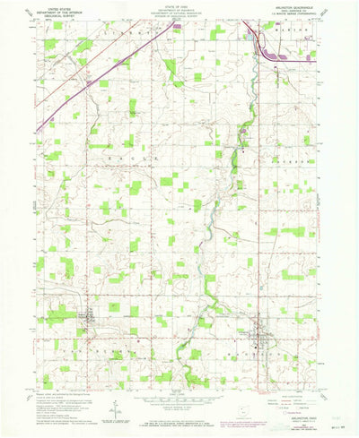 United States Geological Survey Arlington, OH (1960, 24000-Scale) digital map