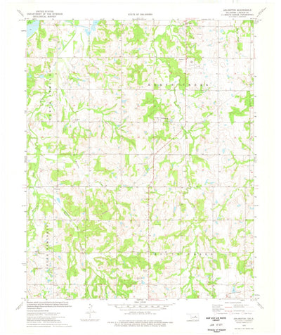 United States Geological Survey Arlington, OK (1974, 24000-Scale) digital map