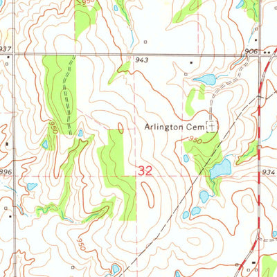 United States Geological Survey Arlington, OK (1974, 24000-Scale) digital map