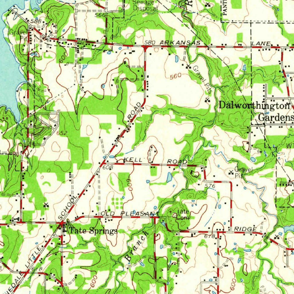 Arlington, TX (1959, 62500-Scale) Map by United States Geological ...
