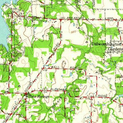 United States Geological Survey Arlington, TX (1959, 62500-Scale) digital map