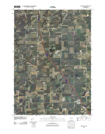 United States Geological Survey Arlington, WI (2010, 24000-Scale) digital map