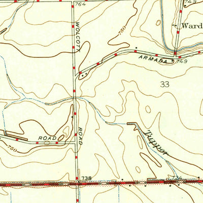 United States Geological Survey Armada, MI (1945, 24000-Scale) digital map