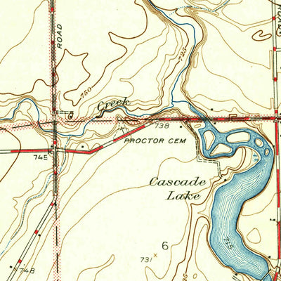 United States Geological Survey Armada, MI (1945, 24000-Scale) digital map